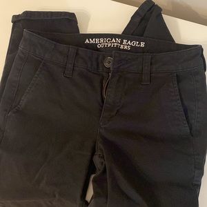 American Eagle black short work pants